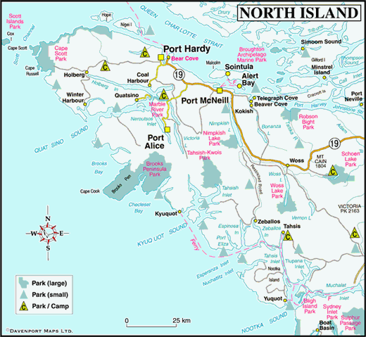 British Columbia Adventure Travel Map