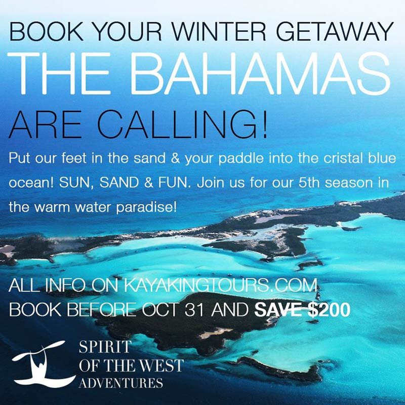 Winter Paddling Getaway: Kayak the Bahamas with Spirit of the West Adventures, British Columbia
