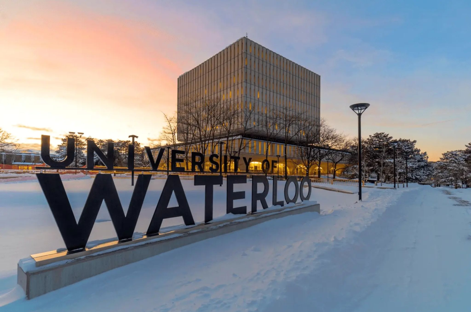 A picture of the University of Waterloo, one of the top colleges in Canada known for its exceptional co-op programs and innovative research initiatives.
