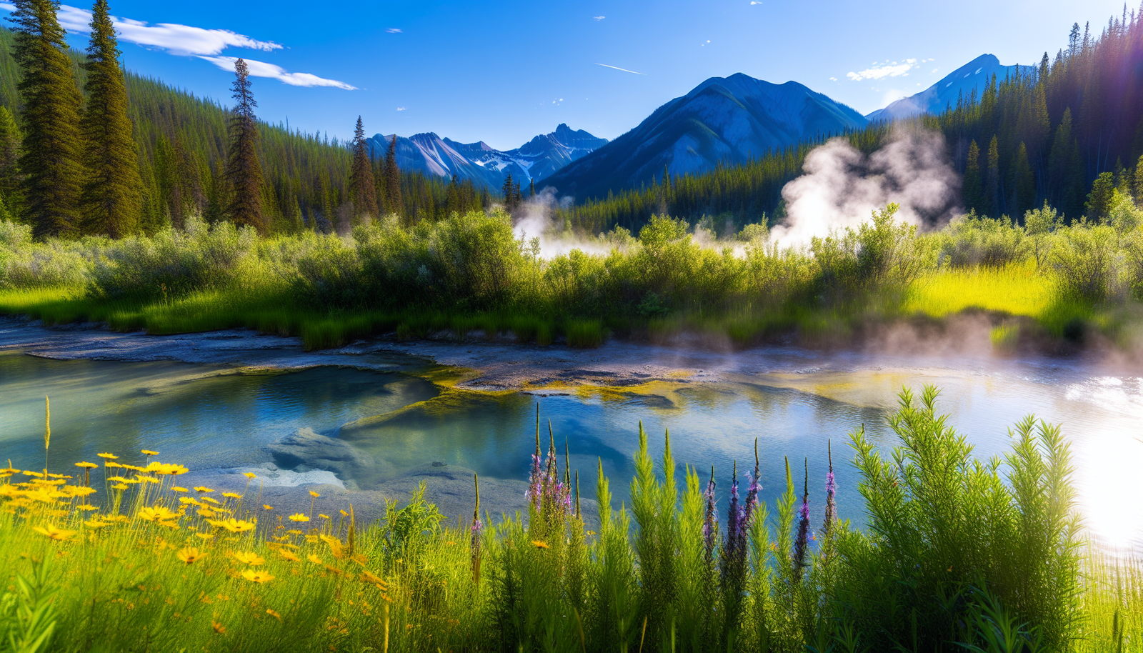 Tranquil hot springs in Kootenay National Park