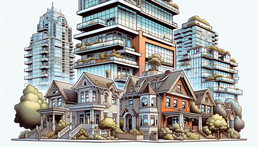 Illustration of diverse housing options in Vancouver real estate