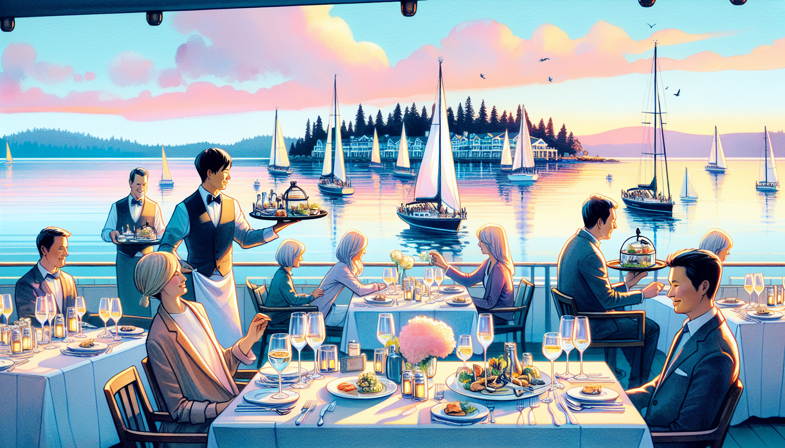Waterfront dining in Victoria