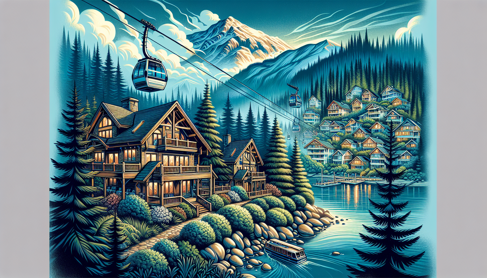 Illustration of Squamish accommodations near Sea to Sky Gondola