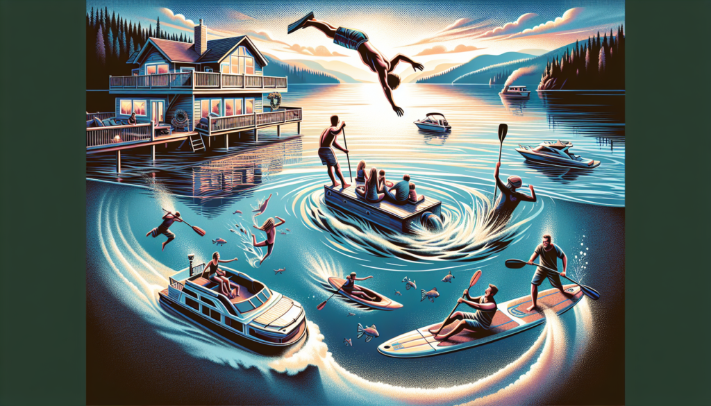 Illustration of water adventures on Shuswap Lake in Salmon Arm
