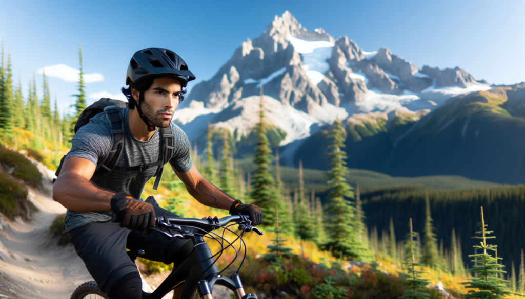 Mountain biking in Pemberton with Mount Currie views