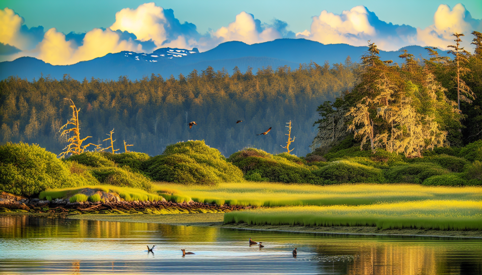 Scenic view of Saturna Island with diverse wildlife and lush landscapes. Gulf Islands