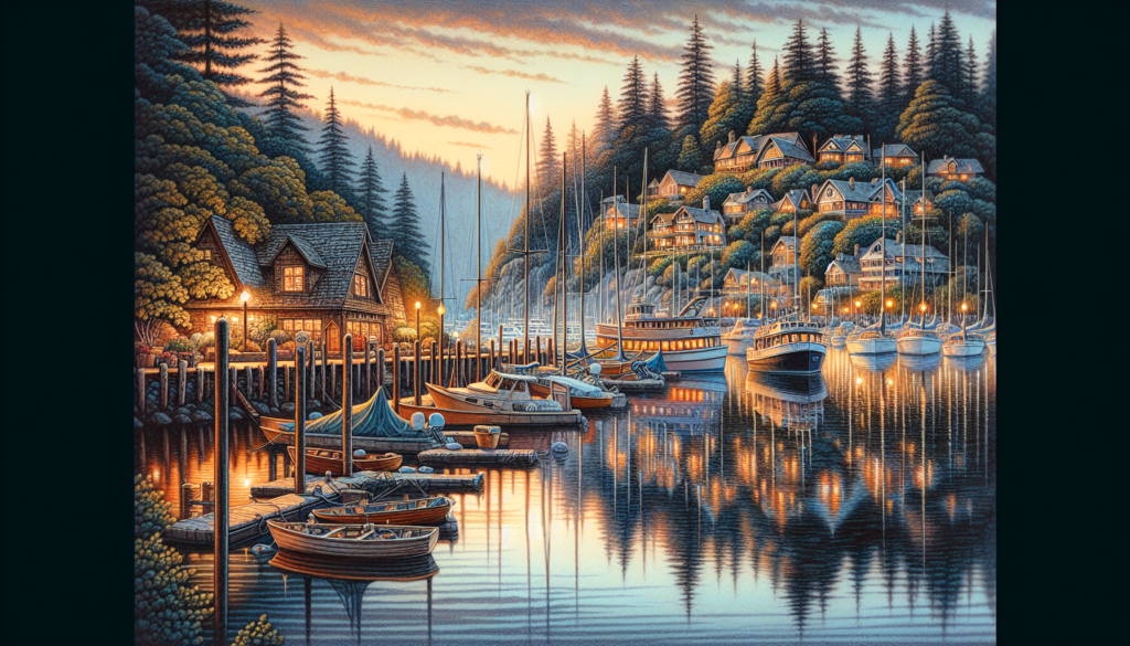 Bowen Island: Scenic view of Union Steamship Marina in Snug Cove Village