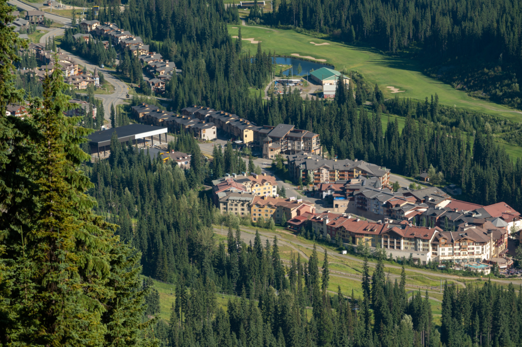 View of Sun Peaks Resort town