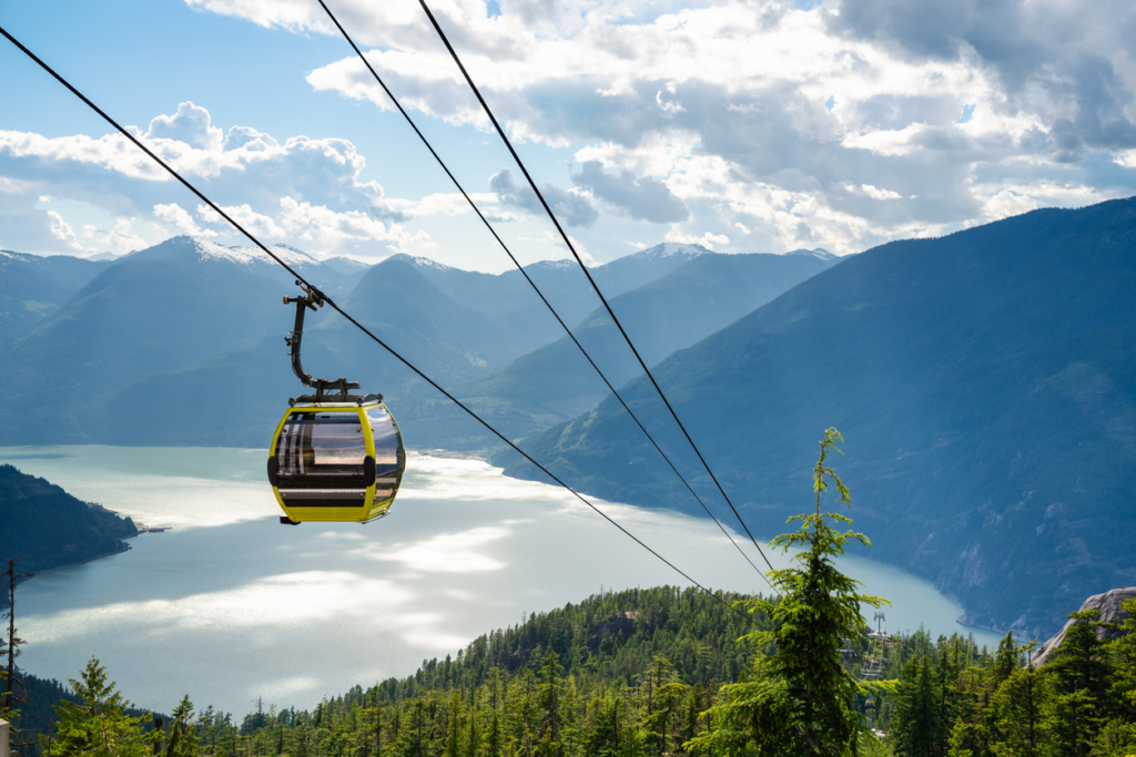 Breathtaking view of mountains from Sea to Sky Gondola