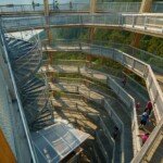 View of the Malahat Skywalk from the inside.