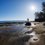 Views of a beach hike on Hornby Island.