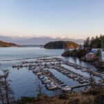 Marina and residential neighbourhood in Sooke, Vancouver Island.