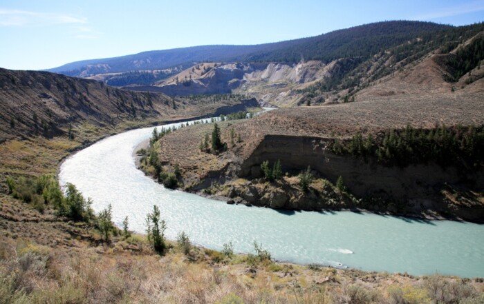 Chilcotin River southeast of the Farwell Canyon Bridge near Riske Creek, (Cariboo region) British Columbia, Canada.