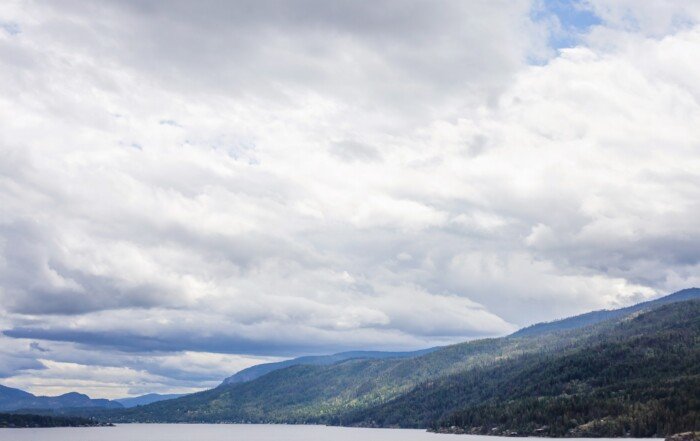 Christina Lake (bordering Gladstone Provincial Park) on a cloudy summer day.