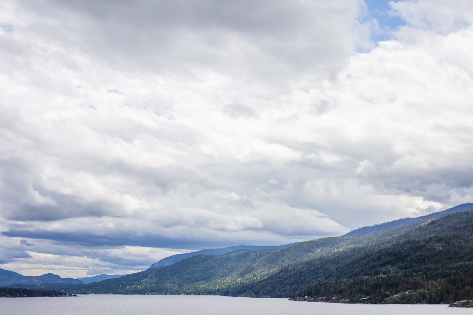 Christina Lake (bordering Gladstone Provincial Park) on a cloudy summer day.