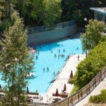 Radium Hot Springs is a natural hot pool (one of few) in the mountainous region.