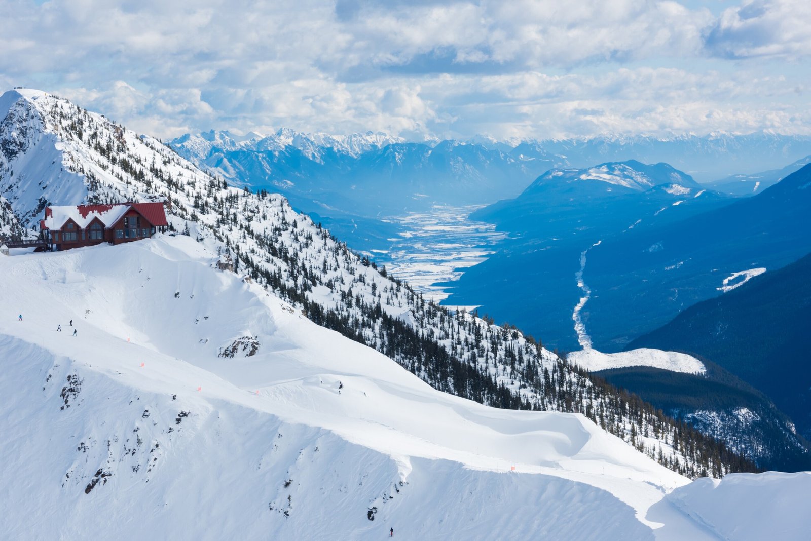 Mountain scenery at Kicking Horse Mountain Resort in Golden, BC.