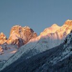 Snowy Purcell Mountains in Bugaboo Provincial Park, British Columbia.