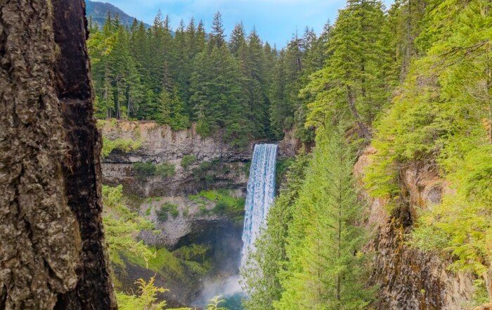 Brandywine Falls is a popular hiking destination located near Whistler, British Columbia.