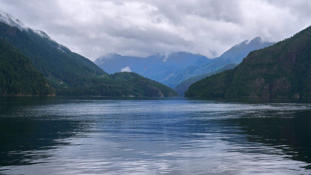 A scenic view of Desolation Sound Marine Park showcasing its natural beauty.