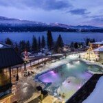 Ainsworth Hot Springs along the shores of Kootenay Lake.