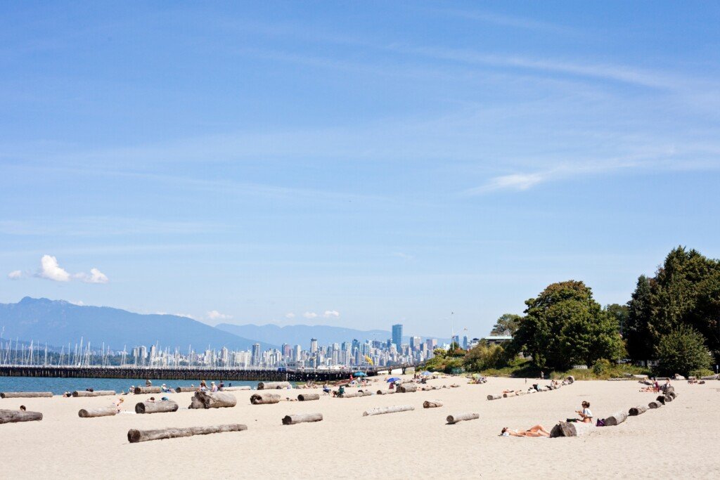 Sunny day Jericho Beach in Kitsilano, Vancouver.