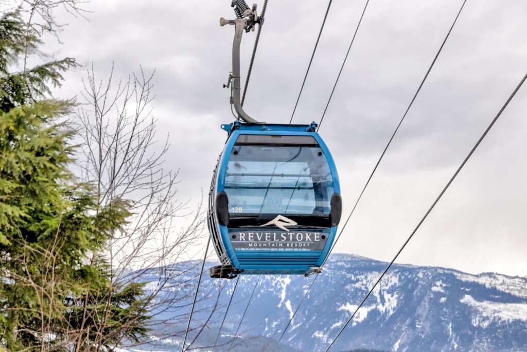 A gondola for the Revelstoke Mountain Resort.
