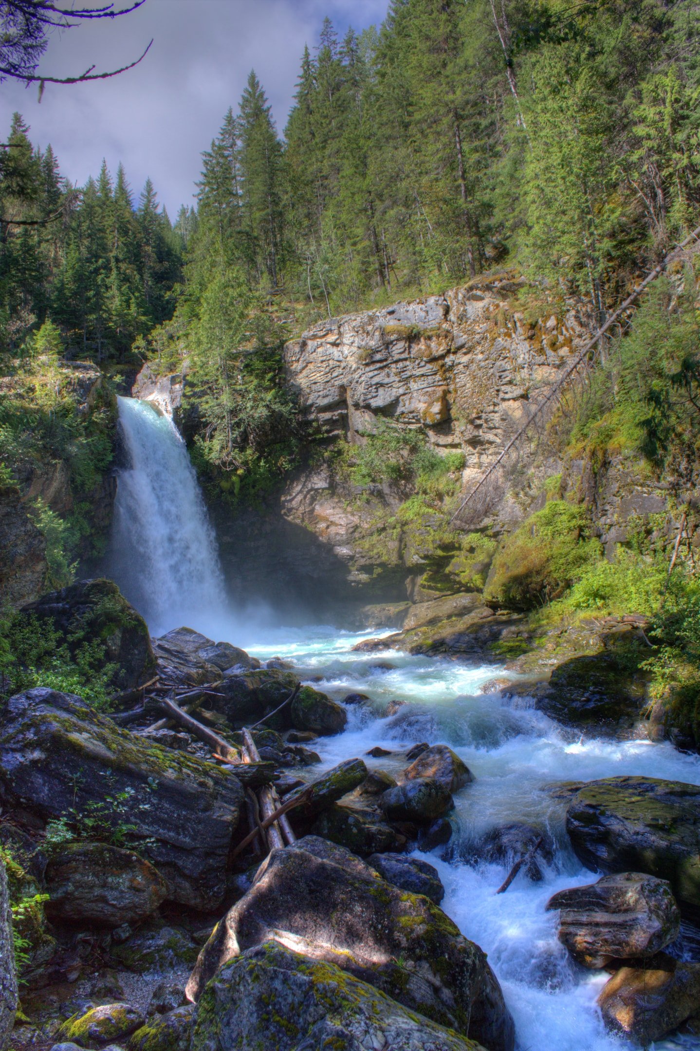 Sutherland Falls, Blanket Creek Provincial Park, BC, Canada.