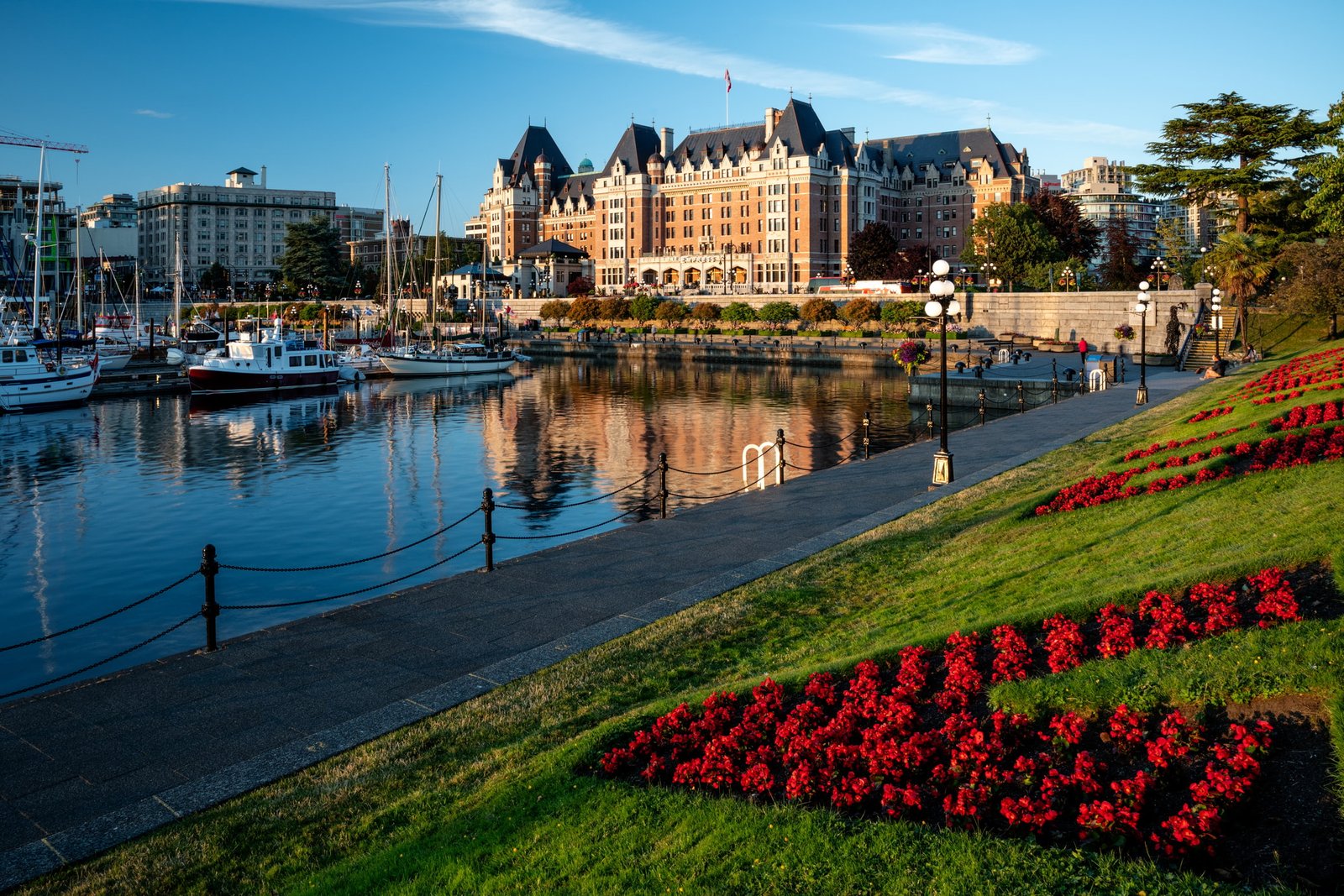 The Empress Hotel overlooking Victoria's Inner Harbour.