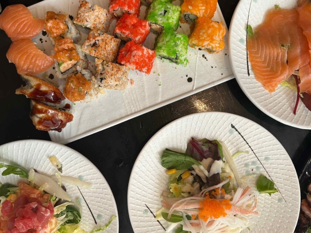 Freshly prepared sushi at Sushi Hil in Vancouver, a delicious start to a BC winter foodie road trip along the Sea-to-Sky Highway.